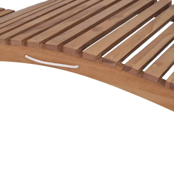 Șezlong Pliabil Lemn Tec | Mobilier Grădină Rezistent