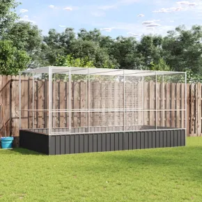 Volieră Păsări Mare cu Extensie - Oțel Galvanizat - Livrare Gratis