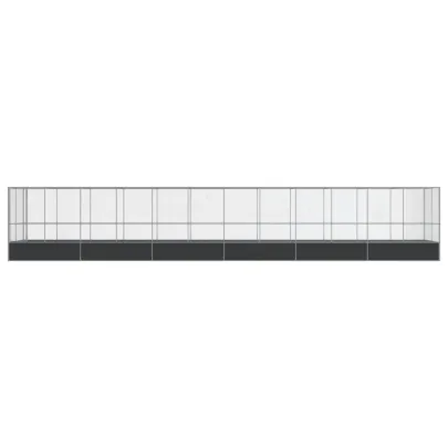 Volieră Păsări Mare din Oțel | 1246x207x212 cm | Livrare Gratuită