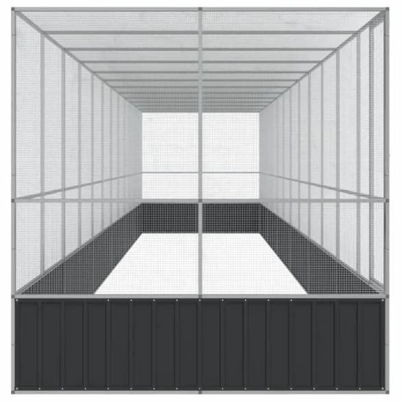 Volieră Păsări Mare din Oțel | 1246x207x212 cm | Livrare Gratuită