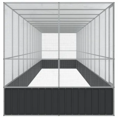 Volieră Păsări Mare din Oțel | 1246x207x212 cm | Livrare Gratuită