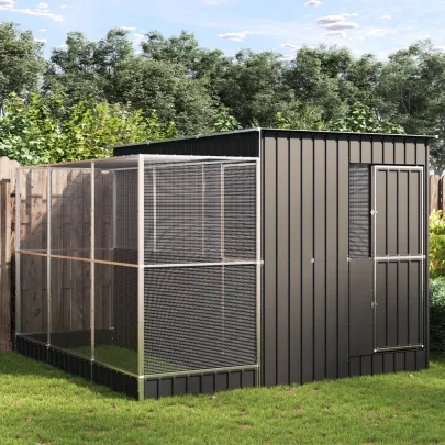 Volieră Păsări Extensibilă Oțel - 290x303x216 cm - Livrare Gratuită