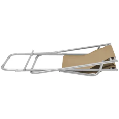 Scaune Terasa Rabatabile - 2 buc - Oțel - Gri Taupe