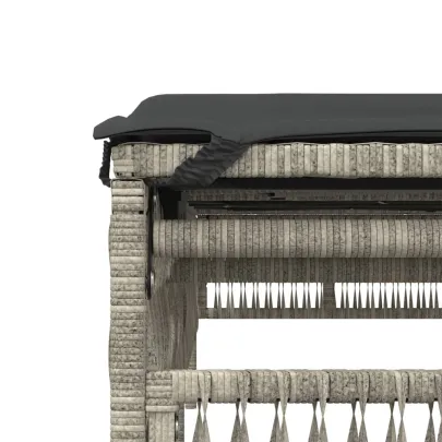 Șezlonguri de plajă cu perne - 2 bucăți - Poliratan - Livrare Gratuită