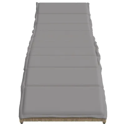 Șezlonguri de plajă cu perne - 2 bucăți - Bej - Poliratan