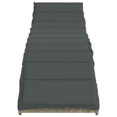 Șezlonguri de plajă cu perne - 2 bucăți - Poliratan - Livrare Gratuită