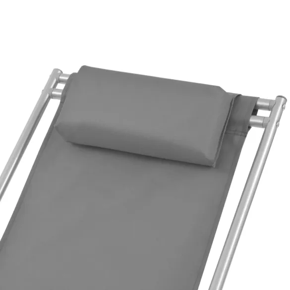 Scaune Terasă Pliabile Gri - Set 2 Bucăți - Oferta Specială Scaune Terasă Pliabile Gri - Set 2 Bucăți - Oferta Specială