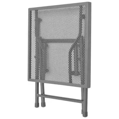 Set 2 Șezlonguri cu Masă - Antracit, Oțel | Livrare Gratuită