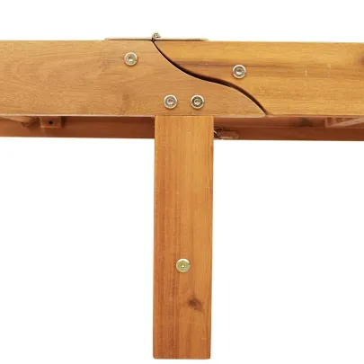 Sezlong cu Masă Lemn Salcâm | Mobilier Grădină Rezistent