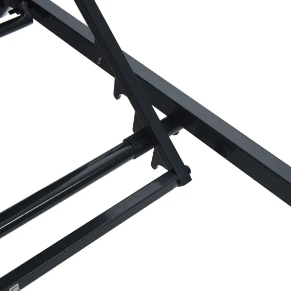 Set Șezlonguri Pliabile Negru - Livrare Gratuită | 7-9 Zile