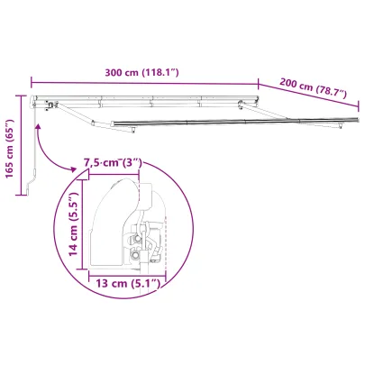 Cortină Retractabilă 3x2m - Umbră Perfectă în Grădină