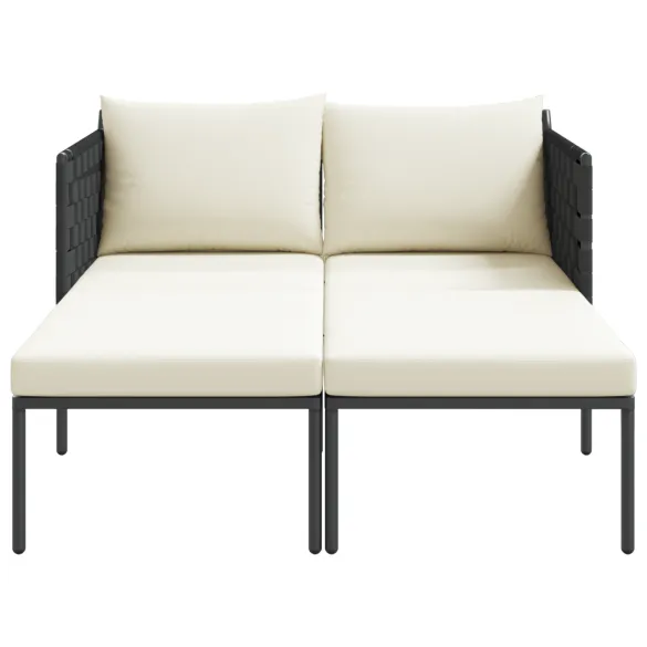 Șezlong 2 Persoane Antracit - Oțel - Livrare Gratuită