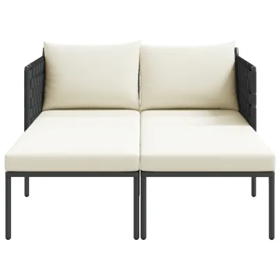 Șezlong 2 Persoane Antracit - Oțel - Livrare Gratuită