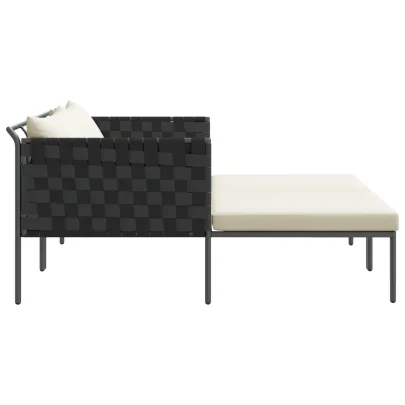 Șezlong 2 Persoane Antracit - Oțel - Livrare Gratuită