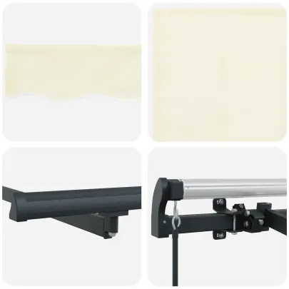 Cortină Retractabilă Crem 300x200 cm - Livrare Gratuită