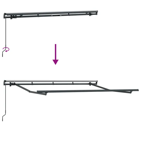 Cortină Retractabilă Crem 300x200 cm - Livrare Gratuită