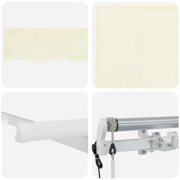 Cortină Retractabilă Crem 300x200 cm - Livrare Gratuită