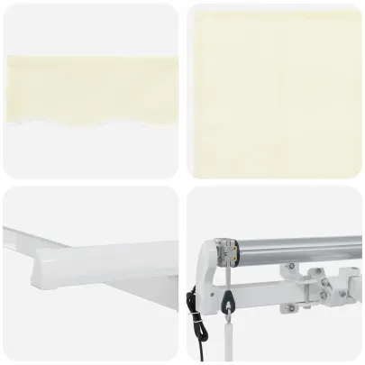 Cortină Retractabilă Crem 300x200 cm - Livrare Gratuită