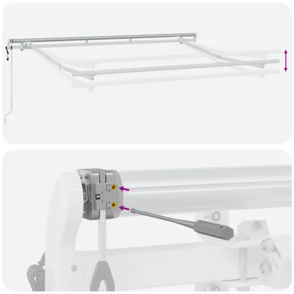 Cortină Retractabilă Crem 300x200 cm - Livrare Gratuită