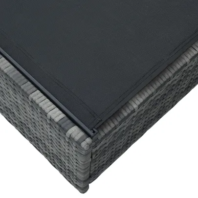 Şezlong Gri Poliratan - Livrare Gratuită