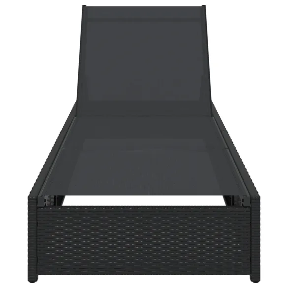 Şezlong Exterior Negru - Comfort & Stil | Livrare Gratuită