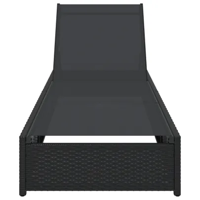 Şezlong Exterior Negru - Comfort & Stil | Livrare Gratuită