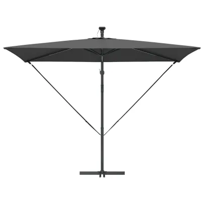 Parasol Banana Antracit cu Brațe și Blocare 294x200 cm