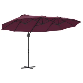 Parasol Cantilever Roșu Bordo - Livrare Gratuită 2