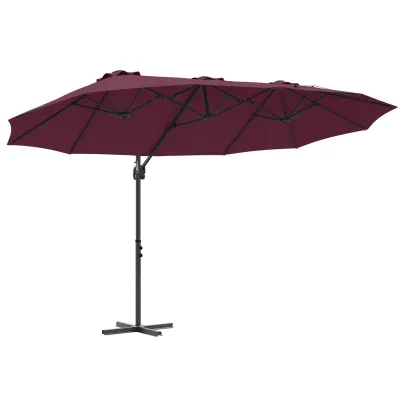 Parasol Cantilever Roșu Bordo - Livrare Gratuită