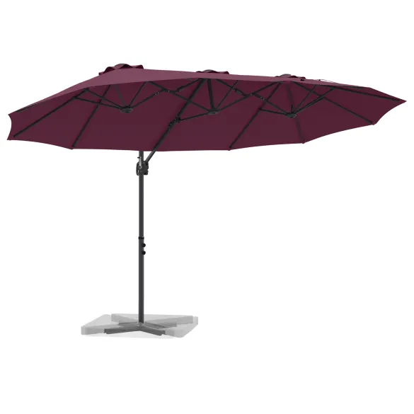 Parasol Cantilever Roșu Bordo - Livrare Gratuită