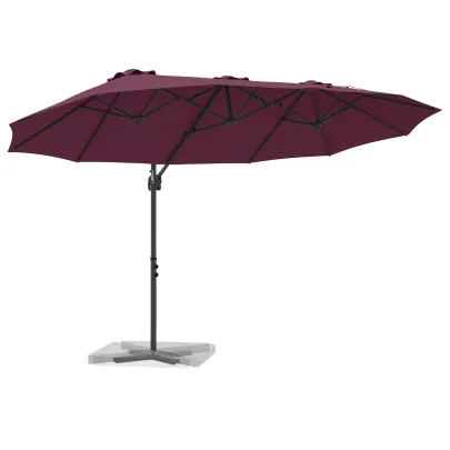 Parasol Cantilever Roșu Bordo - Livrare Gratuită