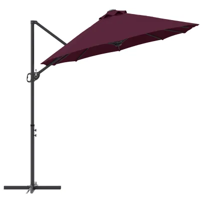 Parasol Cantilever Roșu Bordo - Livrare Gratuită