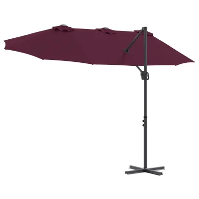 Parasol Cantilever Roșu Bordo - Livrare Gratuită