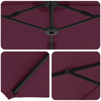 Parasol Cantilever Roșu Bordo - Livrare Gratuită