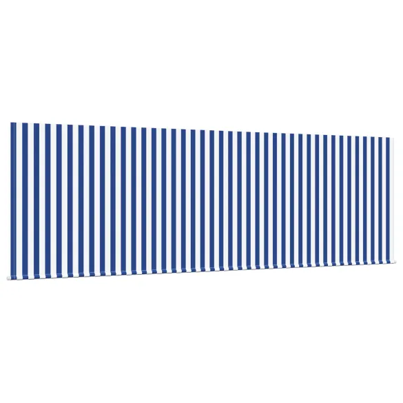 Cortină Retractabilă Manuală Albastru-Alb 400x200 cm