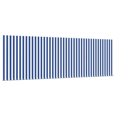 Cortină Retractabilă Manuală Albastru-Alb 400x200 cm