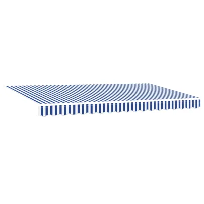 Cortină Retractabilă Manuală Albastru-Alb 400x200 cm