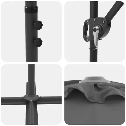 Parasol Cantilever Antracit - Livrare Gratuită în 7-9 Zile