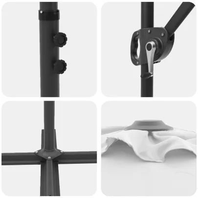 Parasol Cantilever Grădină cu Blocare | Livrare Gratuită