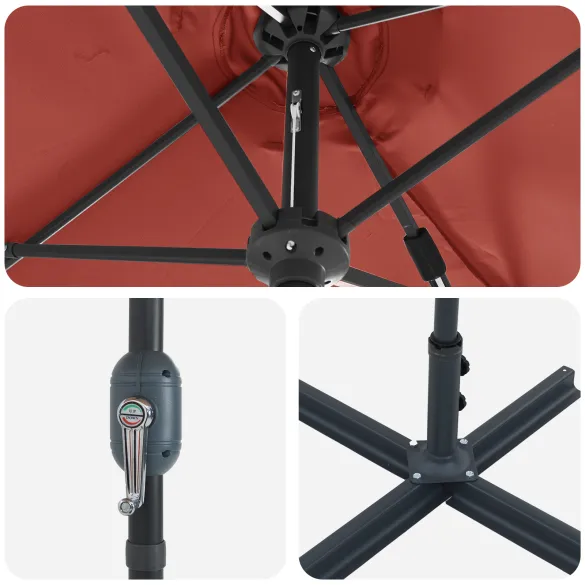 Parasol Teracotă Grădină 380x196x235 cm | Livrare Gratuită