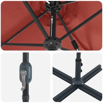 Parasol Teracotă Grădină 380x196x235 cm | Livrare Gratuită