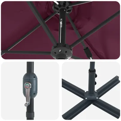 Parasol de Grădină Roșu Bordo - Livrare Gratuită