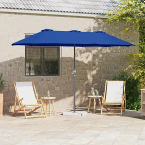 Parasol de Grădină Albastru 380x196 cm | Livrare Gratuită