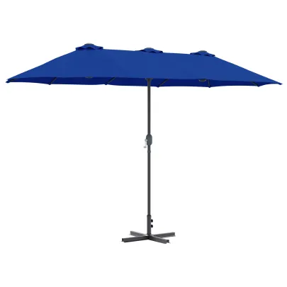 Parasol de Grădină Albastru 380x196 cm | Livrare Gratuită