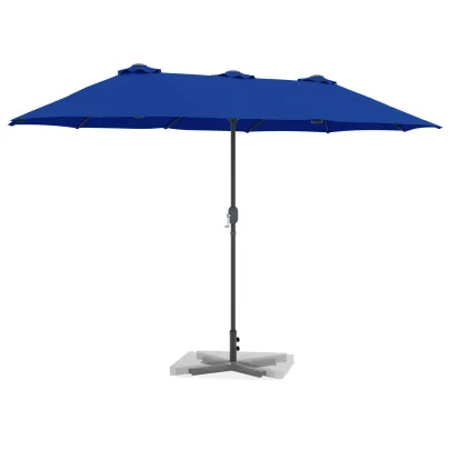 Parasol de Grădină Albastru 380x196 cm | Livrare Gratuită