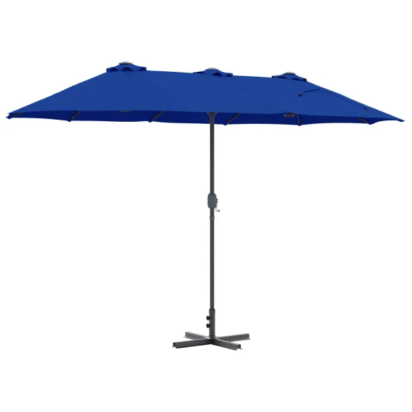 Parasol de Grădină Albastru 380x196 cm | Livrare Gratuită
