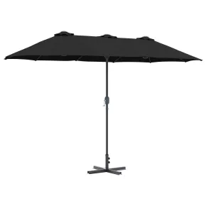Parasol de Grădină Negru 380x196x235 cm - Livrare Gratuită 2