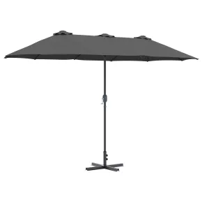 Parasol Antracit Grădină 380x196x235 cm - Livrare Gratuită 2