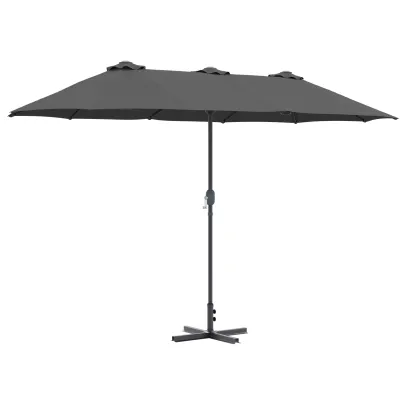 Parasol Antracit Grădină 380x196x235 cm - Livrare Gratuită