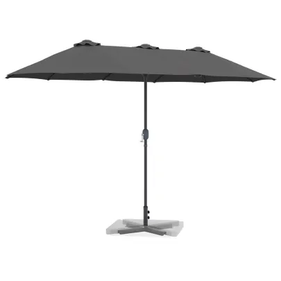 Parasol Antracit Grădină 380x196x235 cm - Livrare Gratuită